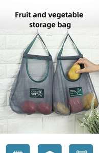 Sac de rangement mural créatif multi-usage en maille pour fruits et légumes, oignons et ail - Product Image 2