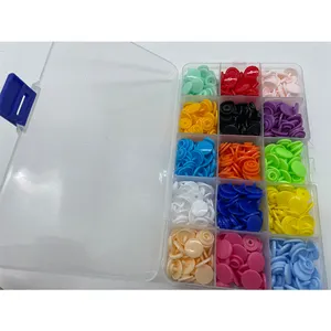 Крепежные детали T5 Пластиковые Кнопки Застежки для тканевых подгузников, 15 видов цветов, белый, под заказ, моющийся Круглый АБС, окрашенный хвостовик