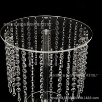 Support de gâteau en acrylique transparent de décoration de mariage de partie de pendentif en cristal de conception moderne