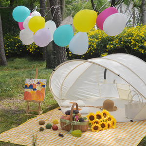 Carpa Infantil Portátil para Acampar al Aire Libre, Blanca, de Montaje Rápido, para 1-2 Personas, con Protección Solar, Casa de Juegos para Niños - Product Image 3
