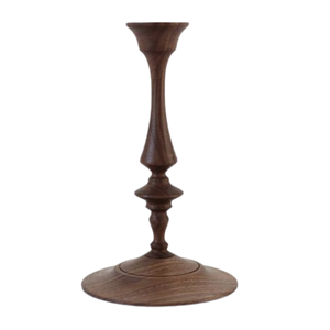 Candelabros de madera para sala de estar, juego más vendido de dos candelabros de madera de mango tallado a mano, candelabros de pilar de madera - Product Image 6