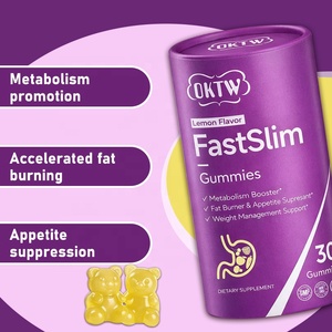 OKTW Fast <strong>Slim</strong> Lemon Flavor Gummies 30 Counts Metabolism Booster Fat Burner Appetite Suppressant Weight Management Support GMP - Product Image 4