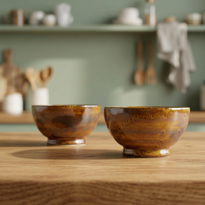 Ensemble de bols sur piédestal en bois pur, design vintage, poli, écologique, pour service de fête, OEM ODM personnalisé, forte demande, BS - Product Image 1