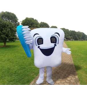 Costume de mascotte de dents saines, taille adulte, dessin animé fille/garçon, mascotte de dents, publicité dentaire, déguisement - Product Image 4