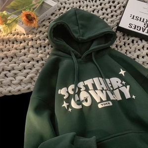 MAKITAPE Printed <b>Pullover</b> <b>Men</b> Hoodie Sweatshirts Custom Cotton Puff Print Oversize Heavyweight Streetwear Hoodies Unisex - Product Image 4