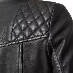 Veste en cuir pour femme, style mode, tricotée, respirante, hiver 2026, vintage, style motard - Product Image 5