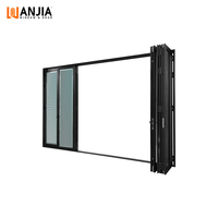Cloison de balcon insonorisée anti-ouragan Portes coulissantes pliantes en Pvc Portes pliantes accordéon en acier plastique Porte patio pliable