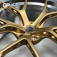 Jantes en alliage d'aluminium 6061 forgées monobloc à rayons en Y, finition or satiné, 17-24 pouces pour BMW G20 G80 Mercedes W206 Audi B9 5x112 ET personnalisé