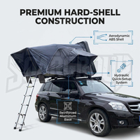 Carpa de Techo Rígida ABS de Fábrica OEM, Apertura Rápida Lateral, Delgada, Impermeable, para 2 Personas, Venta al por Mayor, con Escalera
