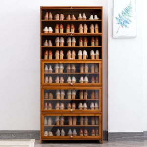 Meuble à chaussures en bambou grande capacité, étagère de rangement peu encombrante pour entrée de maison, balcon, multifonctionnel et démontable - Product Image 3