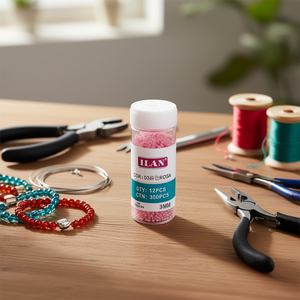 ILAN Abalorio Perline rosa da 3 mm per la creazione di gioielli, confezione da 12 pezzi - Product Image 3