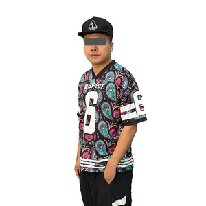 Logo personalizzato abbigliamento sportivo da competizione ad asciugatura rapida 2024-2025 nuovi disegni cucito maglia uniforme pacchetto Football americano Te camicia - Product Image 2