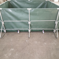 Bâche en PVC pliable et flexible pour bassin à poissons et étang en métal galvanisé pour l'élevage de poissons, crevettes et crabes