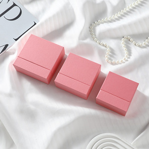 Custom Logo Luxury Square Double-Layer Drawer Jewelry <b>Gift</b> <b>Box</b> with Foam Insert for Stud <b>Earrings</b> OEM ODM Wholesale - Product Image 1