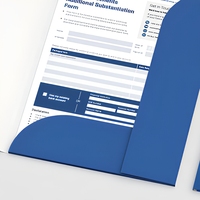 Dossiers de présentation personnalisés en carton A4 avec pochettes, dossier de documents en papier épais pour le bureau, l'école, la conférence