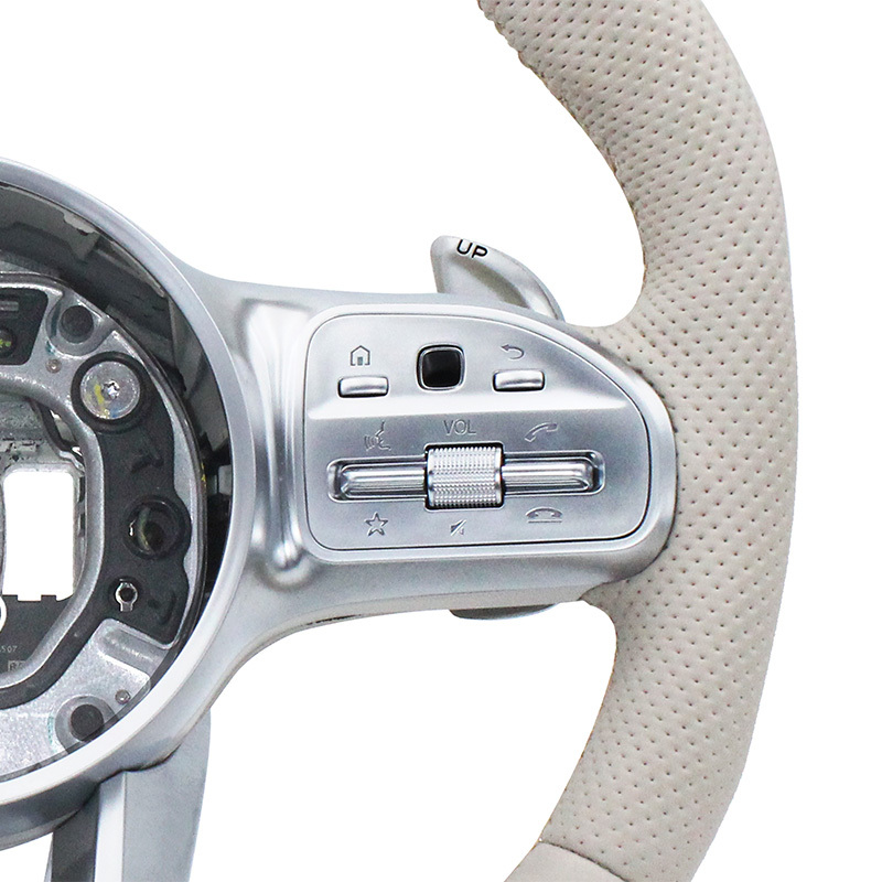 Beige Leather 809 Steering Wheel (Mercedes-Benz Fitment), photo 5