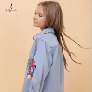 Stilnyashka Dolce-Jacket24-1 Spring Fall Kids Girls Jackets Fashion Children's Clothing Girls Denim Jacket Blue Girls Clothing