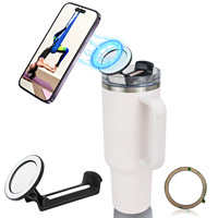 Remplacement du couvercle du gobelet de 40 OZ pour le gobelet Stanley avec support magnétique pour téléphone, couvercle anti-fuite pour gobelet Stanley