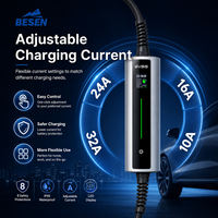 Pengisi Daya EV Portabel Tipe 2 GBT 7KW Pengisian Cepat untuk Mobil Listrik