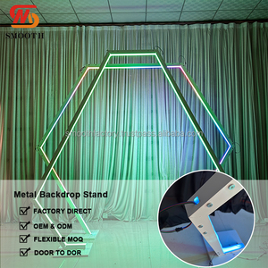LEDA Party Events Decor New Design Geometric Metal Wedding <b>Arch</b> Geometric Metal Background for Wedding - Product Image 2