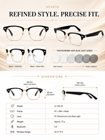 Lunettes Intelligentes de Traduction IA 6.0 avec Écran Tactile Audio et Verres Photochromiques Anti-Lumière Bleue