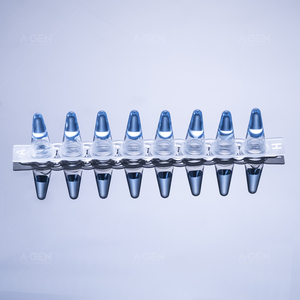 Tube PCR 8 Bandes Transparent Non Stérile 0.1mL Plastique de Laboratoire PP PCR 8 Bandes Tubes Ultra Mince Paroi Dnase, Rnase et Endotoxine Free - Product Image 4
