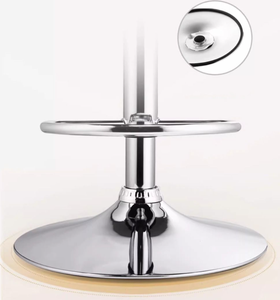 Sillas de <span class=keywords><strong>Cocina</strong></span> Ajustables en Altura de Cuero Blanco, Taburetes Altos Giratorios, Sillas de Bar - Product Image 3