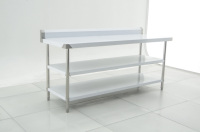 Table de travail en acier inoxydable 201/304 pour cuisine commerciale, table de préparation