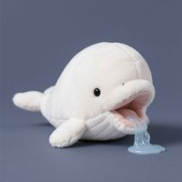 Béluga personnalisé crachant de la salive animal en peluche jouet bébé peluches logo personnalisé oreiller peluche