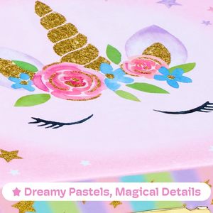 Scatola Portagioie Musicale Incantevole a Forma di Unicorno per Ragazze, Design Arcobaleno Scintillante, 2 Cassetti Estraibili, Finitura Lucida - Product Image 5