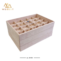 Plateau à bijoux en daim Webest, plateau à bagues, plateaux de présentation, luxe pour bijoux