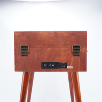 Koper Phono Gramophone speaker Stereo Retro antik Surround 4 kaki 3 kecepatan Audio Bluetooth sistem suara pemutar vinil