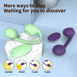 Odeco Custom C-vormige Dubbele Bal Sterke Dubbele Vibratie Afstandsbediening Seks Speelgoed Vibrerende Ei Oplaadbaar Draagbare <span class=keywords><strong>Vibrator</strong></span> - Product Image 3