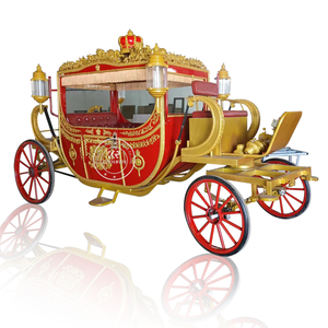 Carrosse royale de Noël rouge personnalisable Calèche de mariage Calèche royale de princesse - Product Image 1
