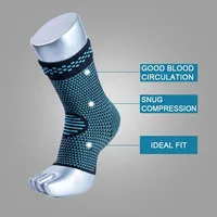 Soutien de cheville en nylon élastique tricoté Compression Manchon de cheville Protection contre les blessures sportives Chaussettes de soutien du pied