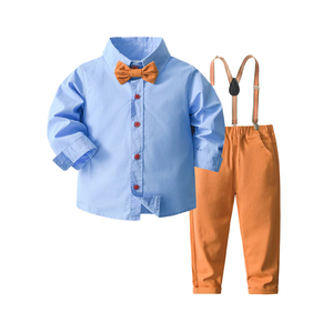 Nouvelle Collection 2025 – Ensemble 2 Pièces Élégant pour Garçons : Chemise et Short en Coton Uni de Haute Qualité pour l'Été - Product Image 2