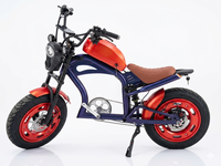 Motor Listrik Retro Chopper 750W, Cruiser Vintage, E-Bike, Starter Tanpa Kunci, Ban Tebal, Buatan China, Untuk Dewasa