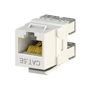 OEM 180 degree modular utp cat 5e cat 6 wall jack rj45 cat5e cat6 cat6a utp female keystone jack for face plate