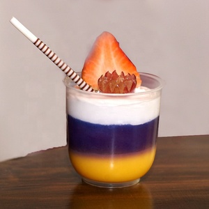 Dùng một lần nhà sản xuất Logo tùy chỉnh rõ ràng Ice Cream BOBA container bán buôn nhựa món tráng miệng cup với nắp và rơm - Product Image 3