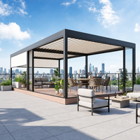 Pergola bioclimatique rétractable en aluminium sur mesure, auvent extérieur de haute qualité facile à installer pour patio, jardin, restaurant, hôtel
