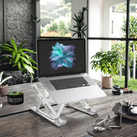 Penyangga Laptop Ergonomis Portabel dari Logam, Dapat Disesuaikan Tingginya, Stand Tablet PC Lipat