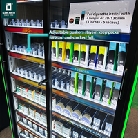 Présentoir à cigarettes métallique personnalisé à double affichage télécommandé, modèle pionnier pour les magasins de tabac en chaîne