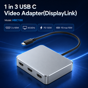 <span class=keywords><strong>Adaptateur</strong></span> DisplayLink <span class=keywords><strong>USB</strong></span> <span class=keywords><strong>C</strong></span> vers Triple <span class=keywords><strong>HDMI</strong></span> 4K 60Hz, 3 ports <span class=keywords><strong>HDMI</strong></span>, séparateur multi-écrans, convertisseur vidéo Type <span class=keywords><strong>C</strong></span> pour MacBook M1 M2 M3 - Product Image 2
