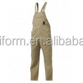 סרבל עבודה יוניסקס עמיד למים, נושם, עשוי כותנה ופוליאסטר, בעל ניגודיות גבוהה, עם רצועות כתף, ניתן להתאמה אישית עם לוגו לפי הזמנה. - Product Image 2