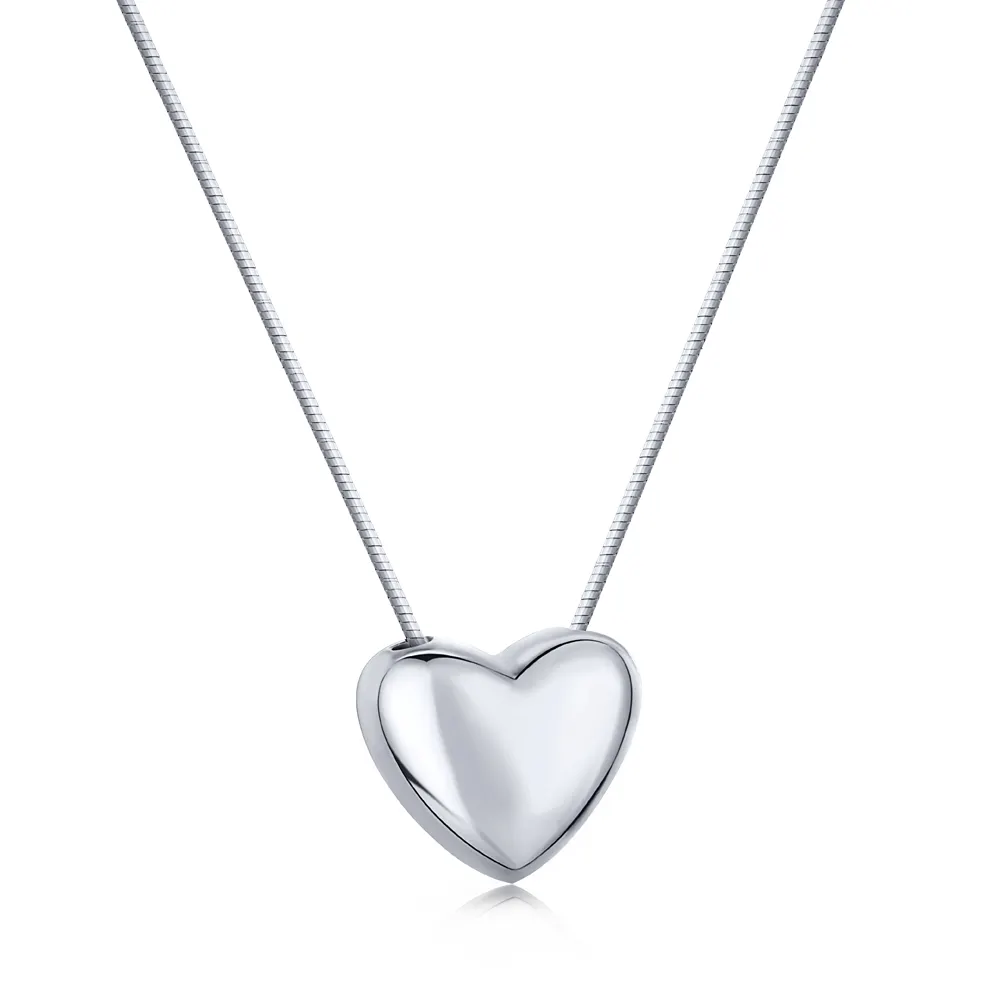 Dylam Unique Design 18k Gold Plated Heart Chain Necklaces Dainty Cute Love Heart Pendant Necklace You Are Only One In My Heart