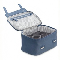 Trousse de Toilette de Voyage en Cuir PU, Organisateur de Voyage Spacieux, Sac de Rangement pour Accessoires de Jeux Vidéo avec Poignée