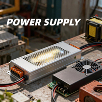 Fuente de Alimentación Conmutada Ultra Delgada de 12V 24V 100W 200W 300W 400W con Carcasa de Aluminio, Transformador LED para Señalización Publicitaria