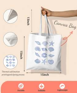 Bolsa de Compras de Lona de Algodón Orgánico al por Mayor, Bolsa de Compras Reutilizable con Impresión Personalizada - Product Image 2