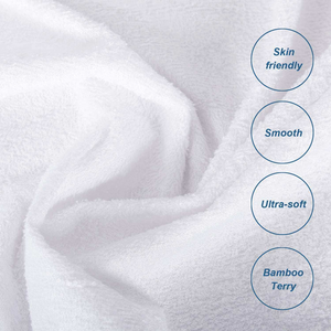 Protège-matelas en coton éponge tricoté, taille Queen, <span class=keywords><strong>imperméable</strong></span>, doux, respirant, blanc, lavable en machine, rafraîchissant, pour usage hospitalier - Product Image 4