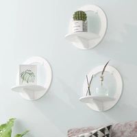 Wandorganizer Wandregal-Set Bohrfreier Nachttisch-Wandhalter Blumentopfhalter TV-Hintergrund Raumdekoration